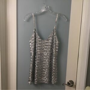 Silver Sequin Women's Top